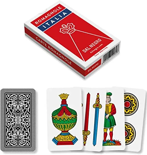 Dal Negro Romagnole Italia mazzo 40 carte 51x91 mm per scopa