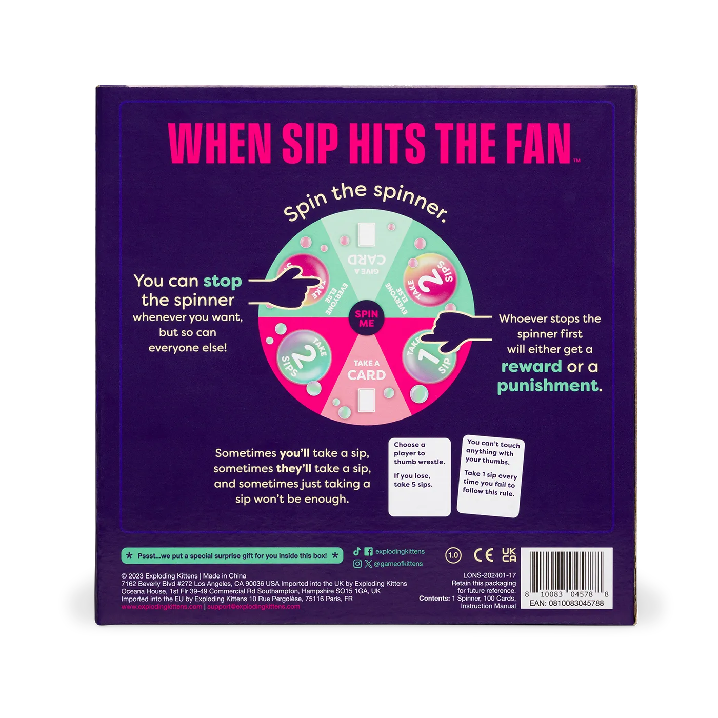 Exploding Kittens When Sip Hits The Fan gioco party