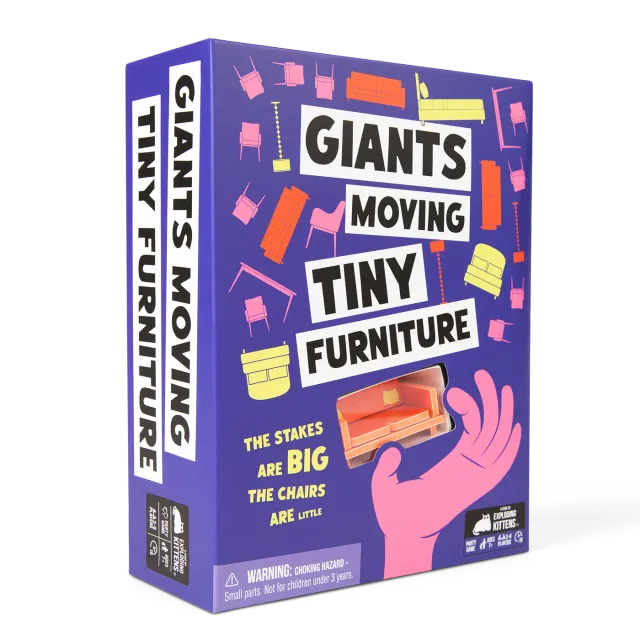 Exploding Kittens Giants Moving Tiny Furniture gioco party