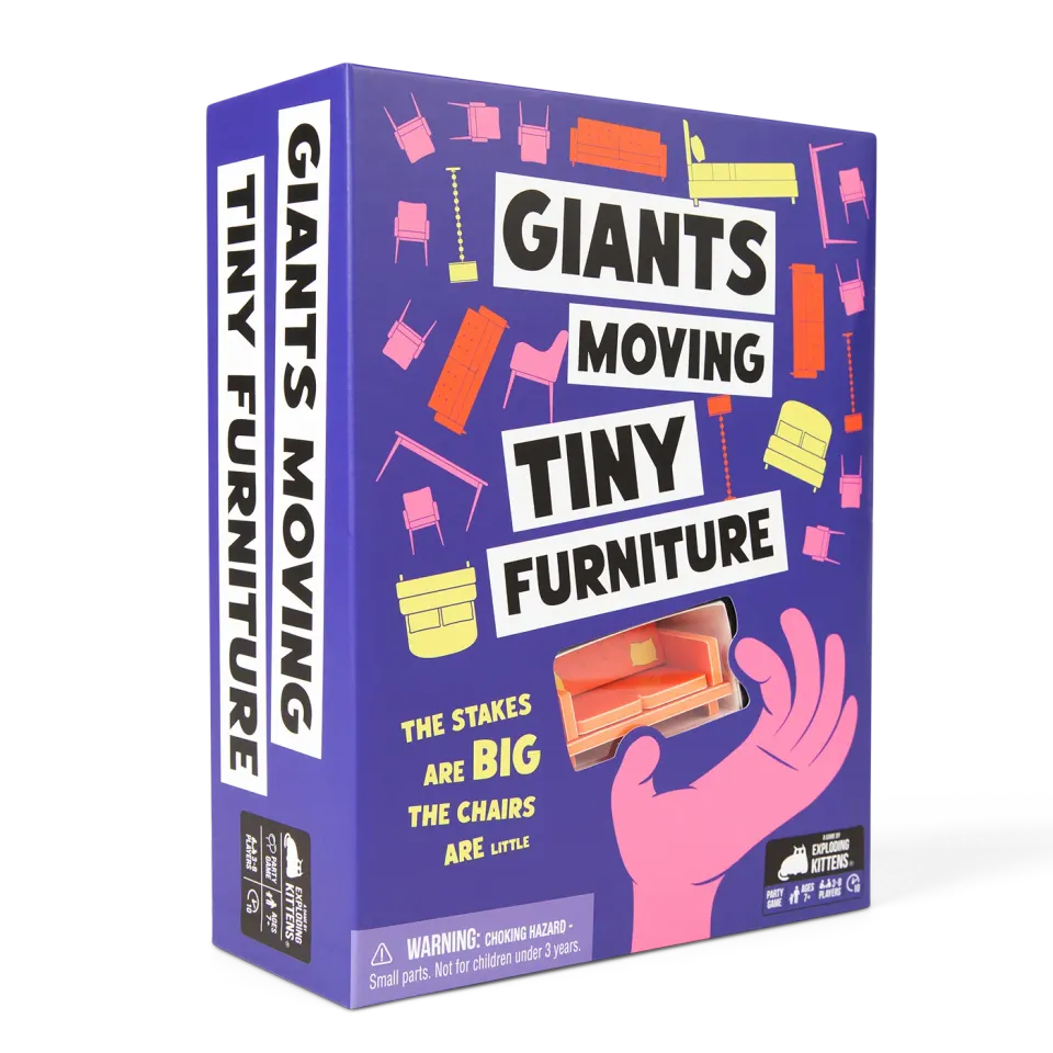 Exploding Kittens Giants Moving Tiny Furniture gioco party