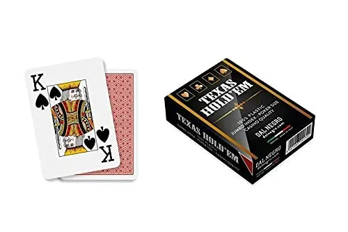 Dal Negro Poker Texas Hold'em carte PVC retro rosso Jumbo