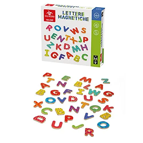 Dal Negro 53827 lettere magnetiche legno 77 pezzi bambini