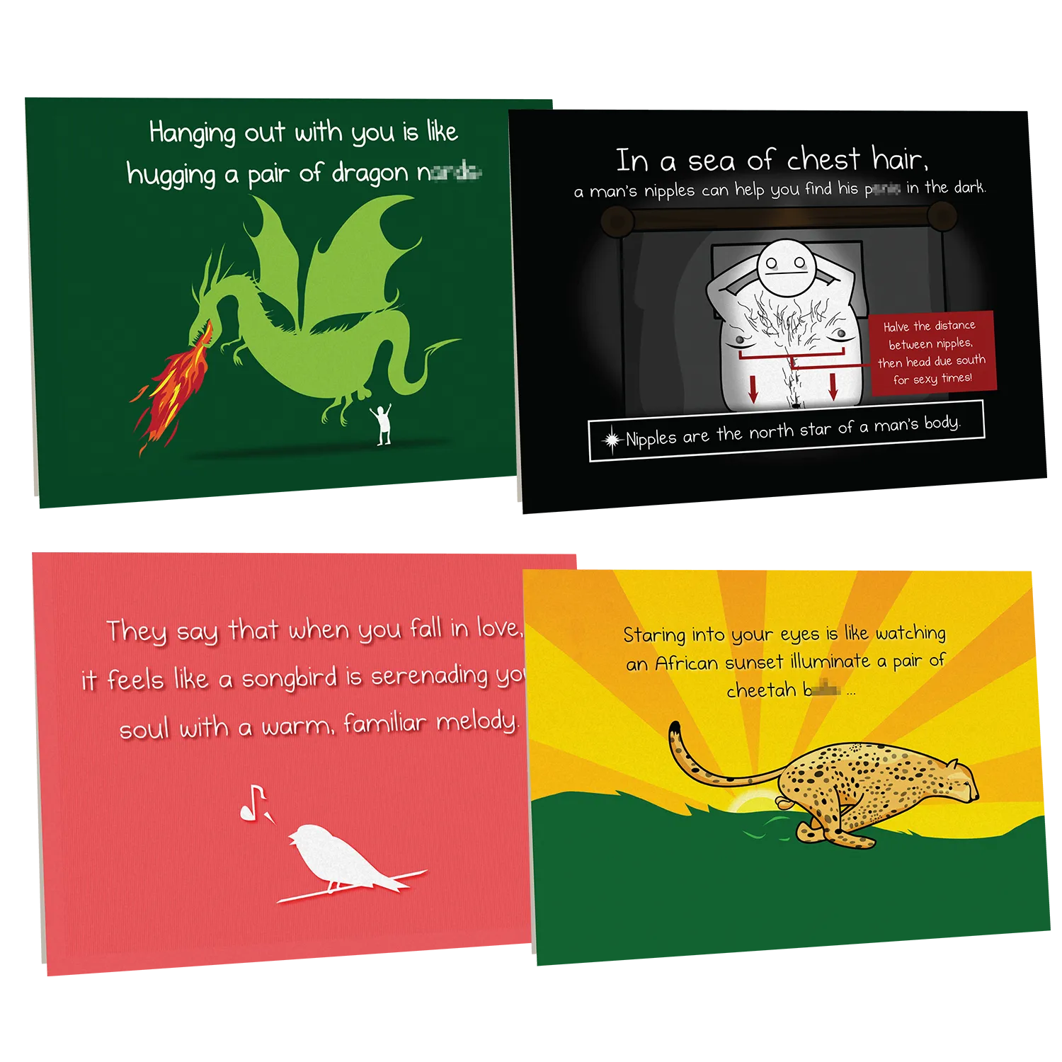 Exploding Kittens NSFW Love Friendship biglietti Vol. A 4 pezzi