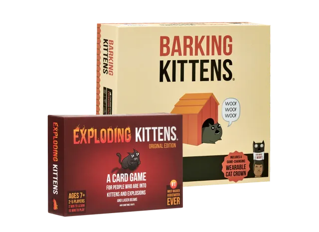 Exploding Kittens Epic Party Bundle gioco carte + Barking Kittens inglese