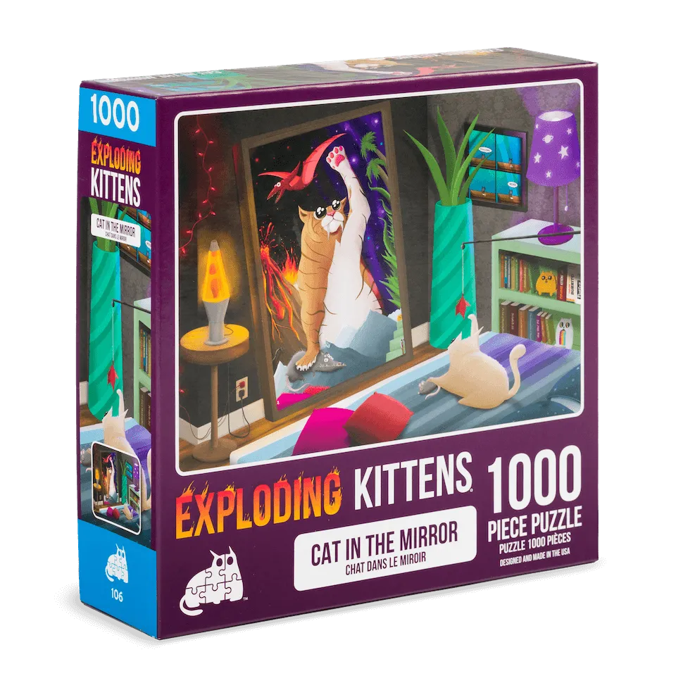 Exploding Kittens Cat in the Mirror puzzle 1000 pezzi