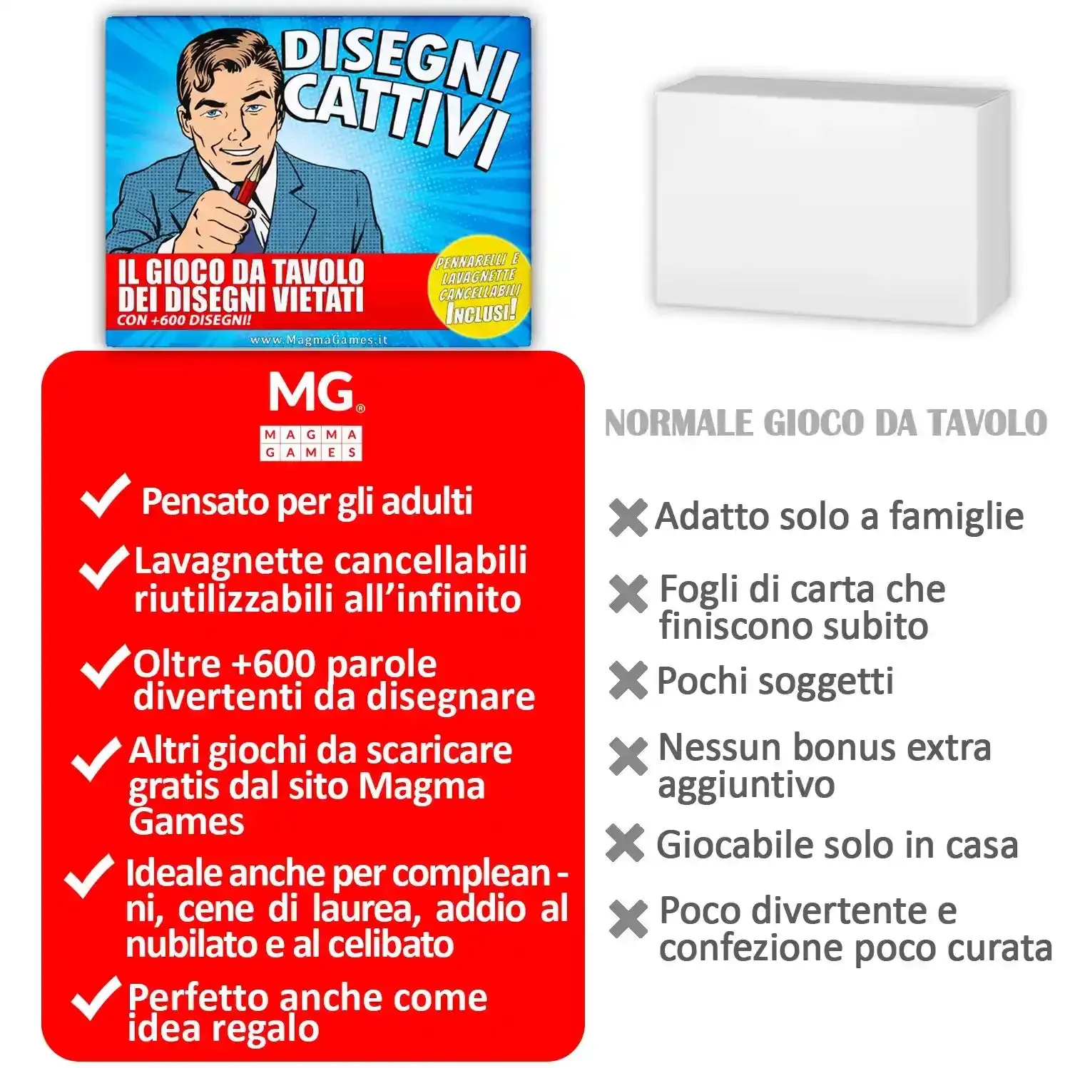 Magma Games Disegni Cattivi party game disegno 18+ 600 parole vietate