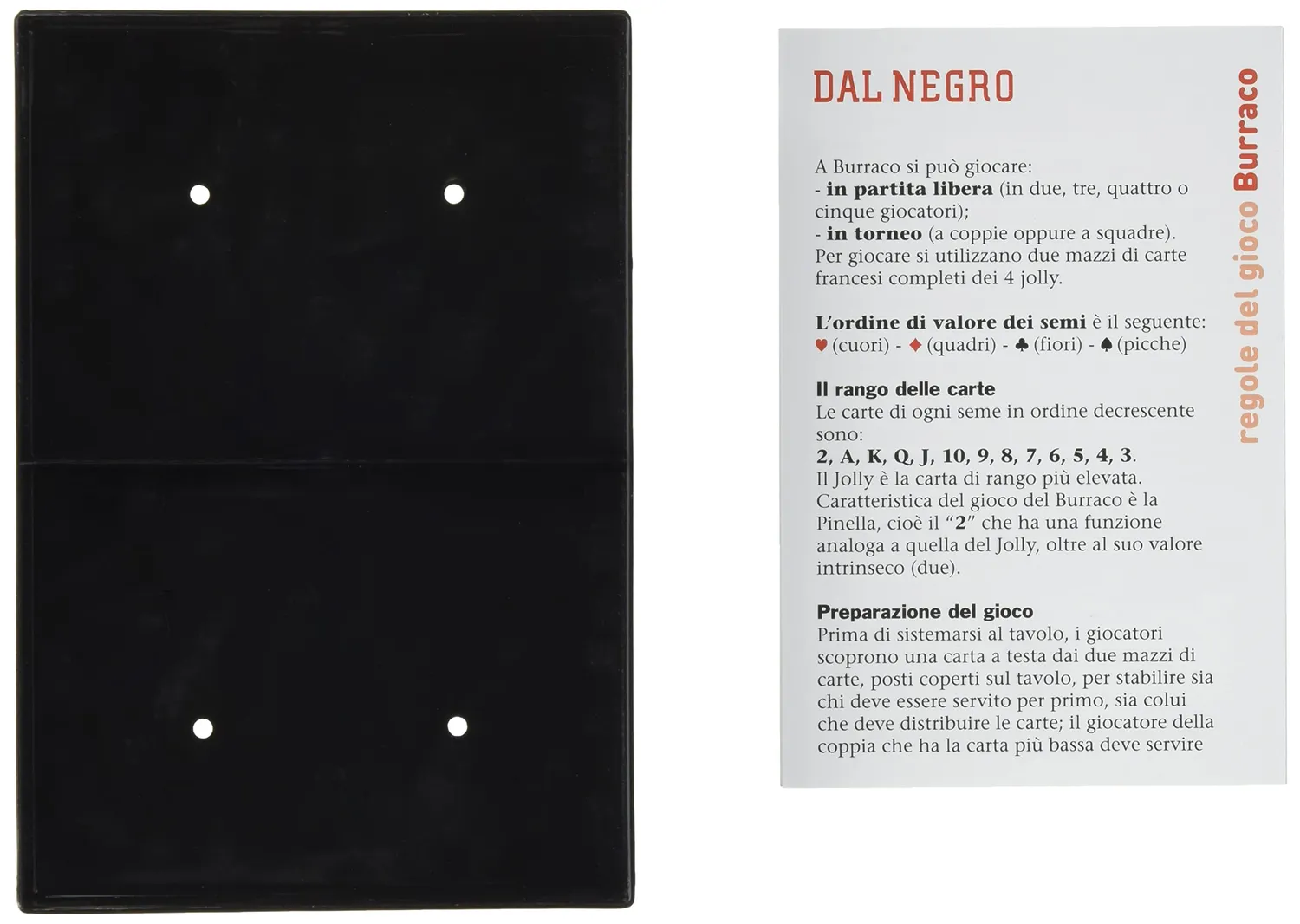Dal Negro Burraco Italia 90078 carte da gioco doppio mazzo francesi