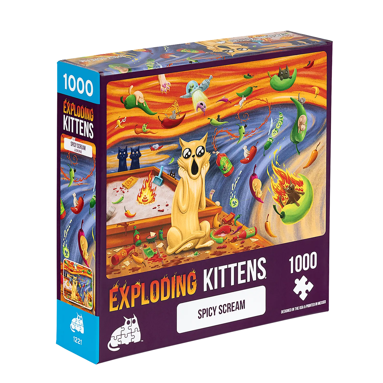 Exploding Kittens Spicy Scream puzzle pezzi Blue Board