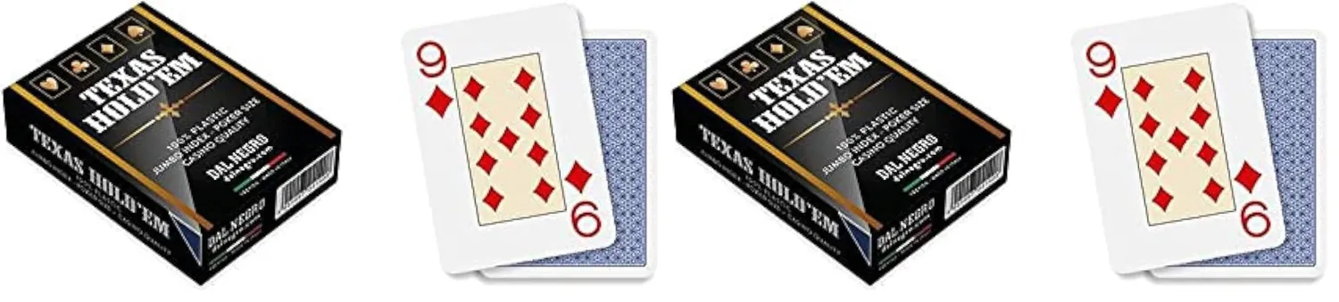 Dal Negro Texas Hold'em Casino Quality carte poker PVC nero