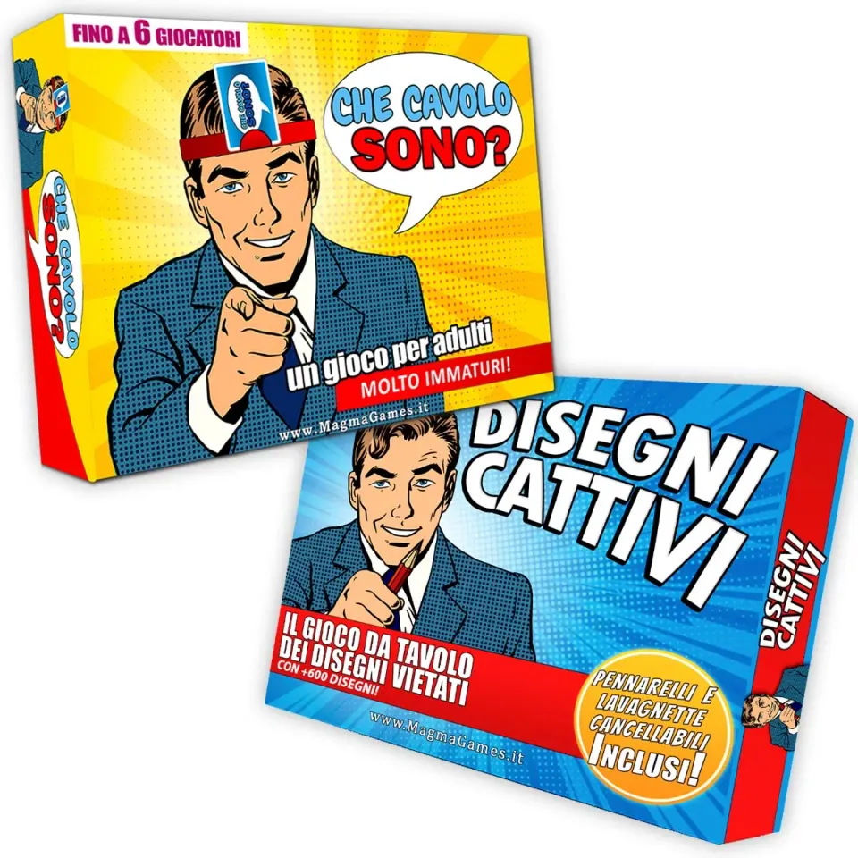 Magma Games Che Cavolo Sono + Disegni Cattivi bundle party game 18+