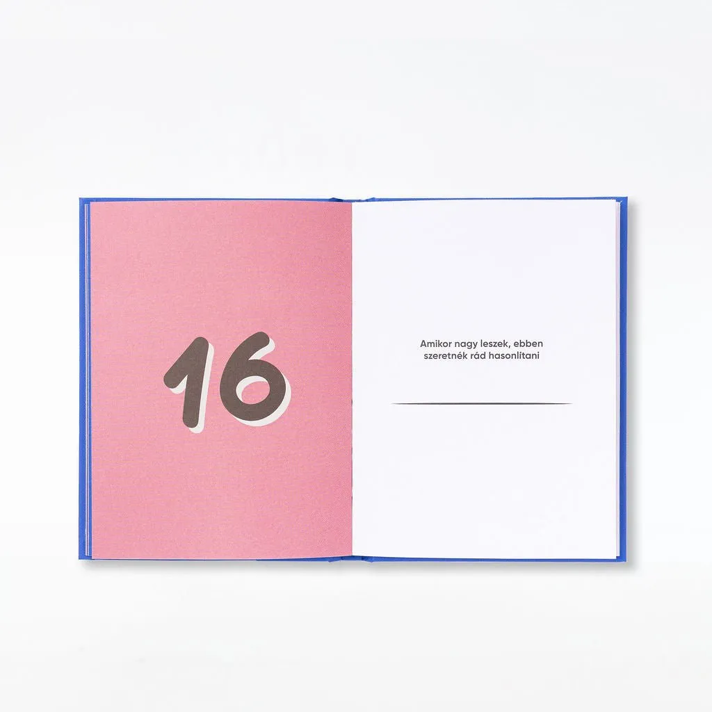 Körvonal Cose che amo di te Papà libro regalo da compilare 30 schede