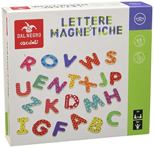 Dal Negro 53827 lettere magnetiche legno 77 pezzi bambini