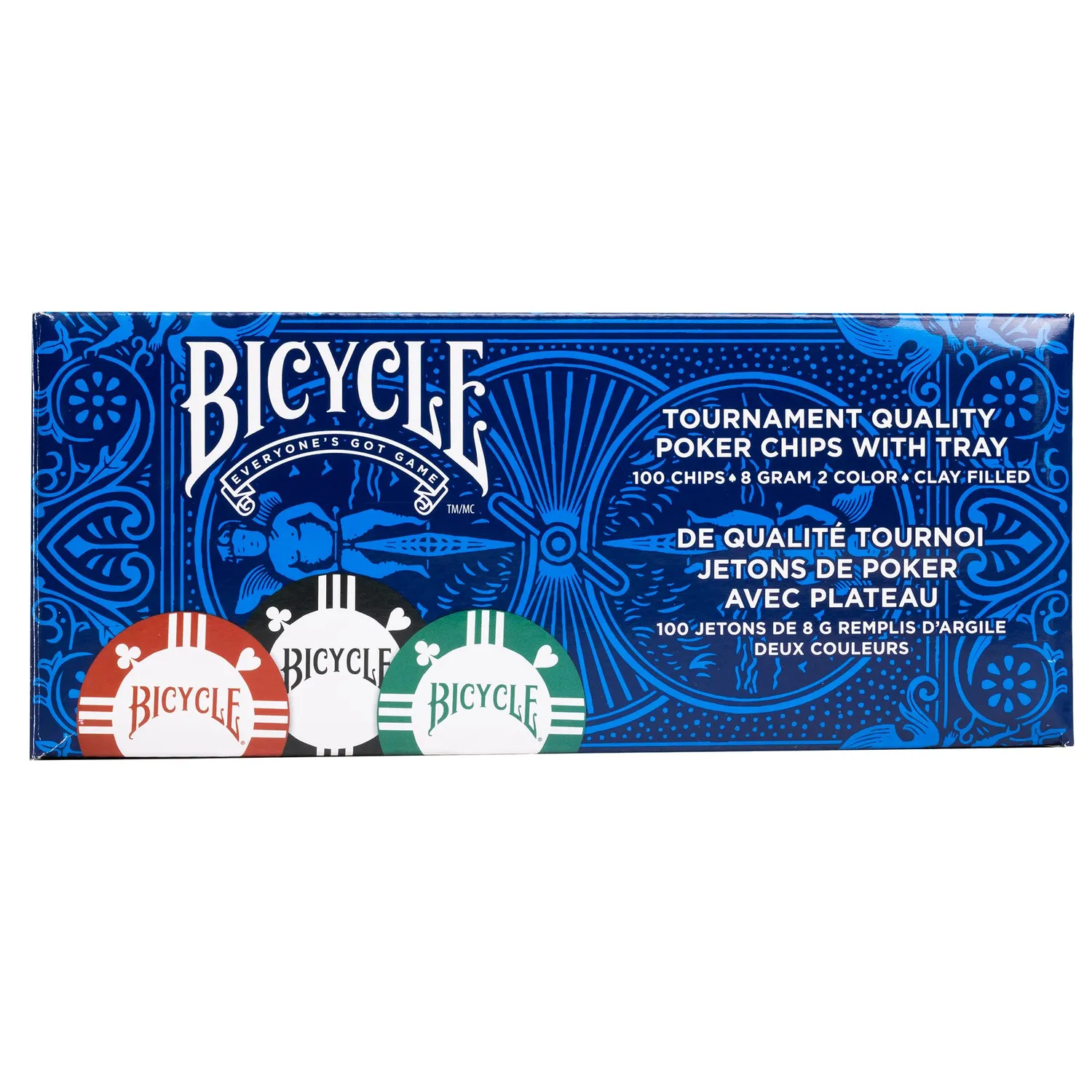 Bicycle Fiches Poker in Argilla 100 Pezzi da 8 g Casino