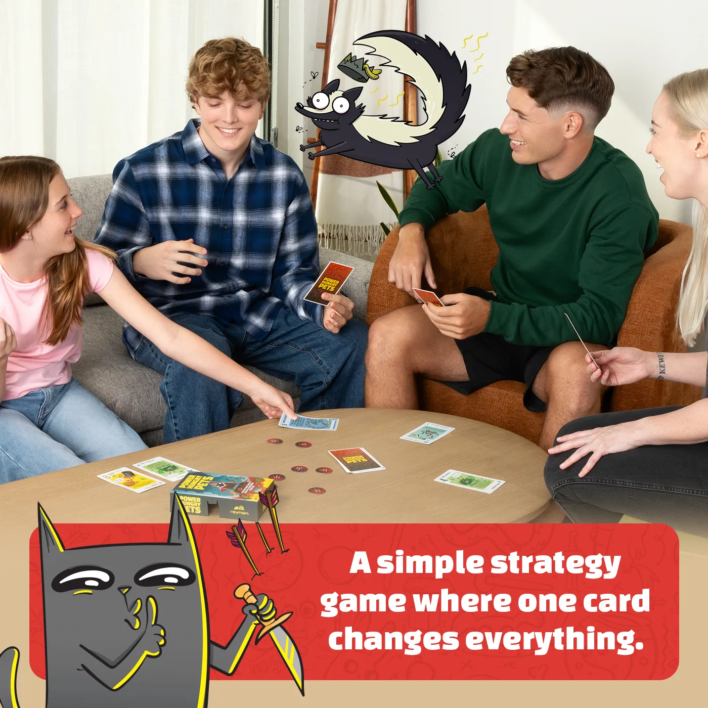 Exploding Kittens Power Hungry Pets gioco di carte strategico