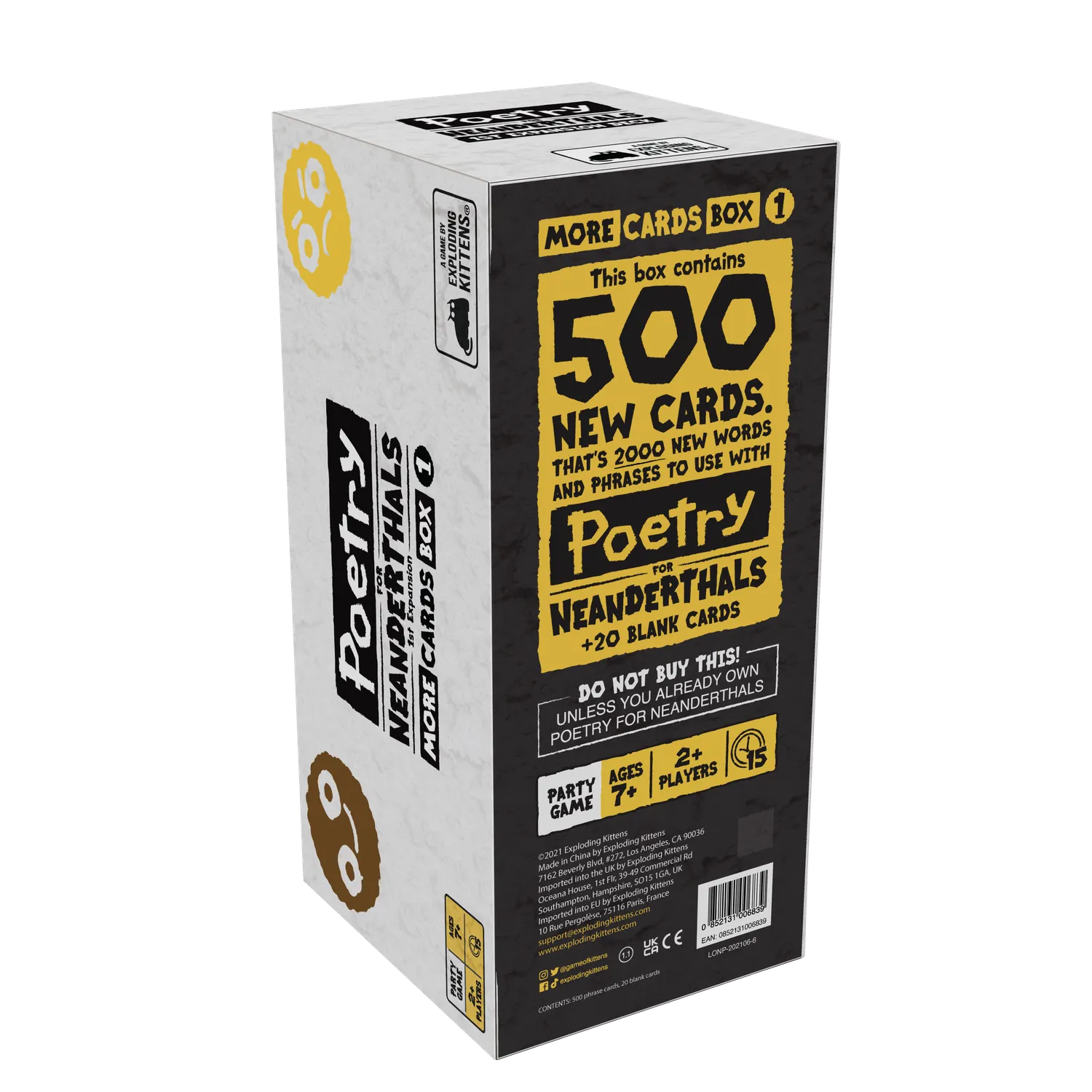 Exploding Kittens Poetry for Neanderthals bundle gioco inglese
