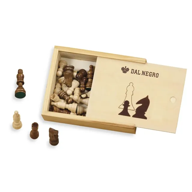 Dal Negro scacchi in legno mini 6,5 cm scatola scacchiera
