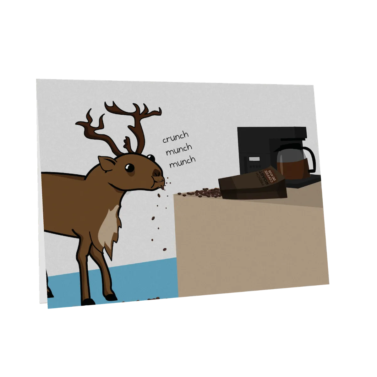 Exploding Kittens Reindeer Coffee biglietto auguri natale NSFW