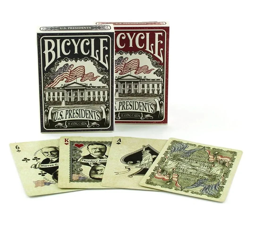 Bicycle Presidents Carte da Poker Bianco-Nero Presidenti USA