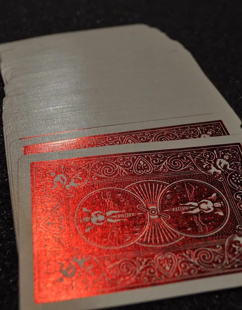 Bicycle Metalluxe Crimson Rider mazzo carte poker rosso