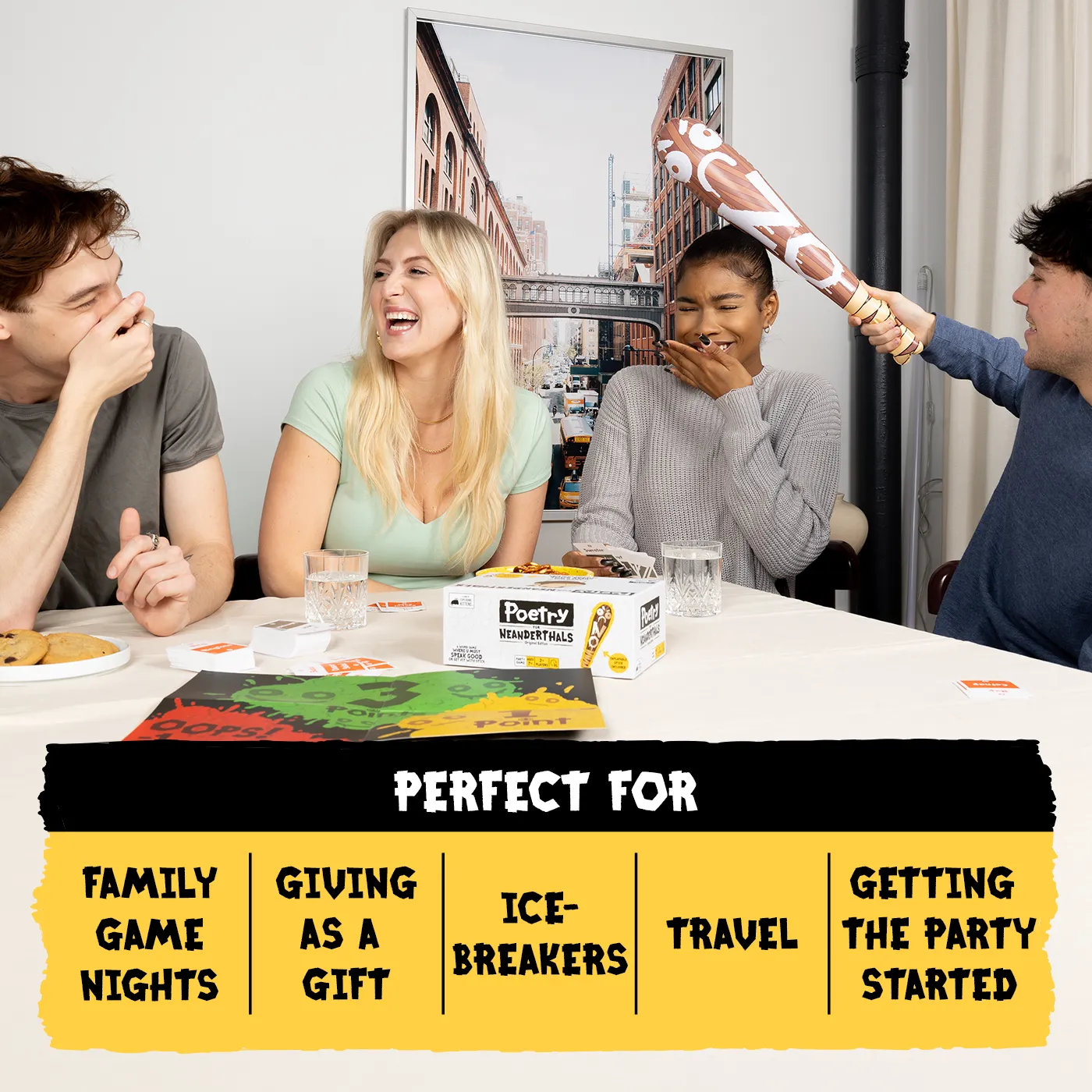 Exploding Kittens Poetry for Neanderthals gioco di carte English Version party