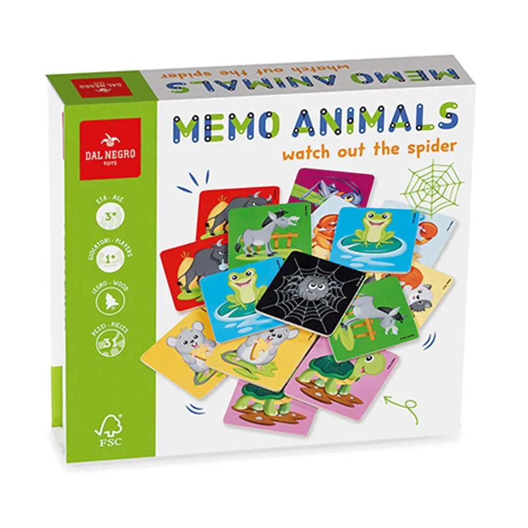 Dal Negro Memo Animals memory legno 32 tessere animali 3+