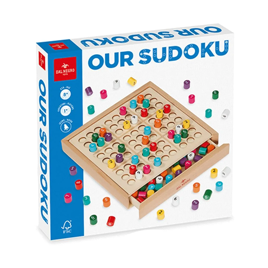 Dal Negro Our Sudoku gioco da tavolo in legno 81 pedine 9 colori