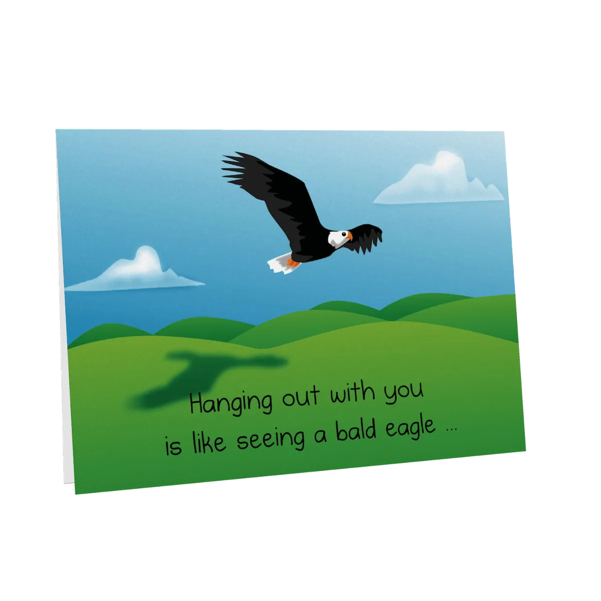 Exploding Kittens Bald Eagle biglietto amicizia singolo NSFW