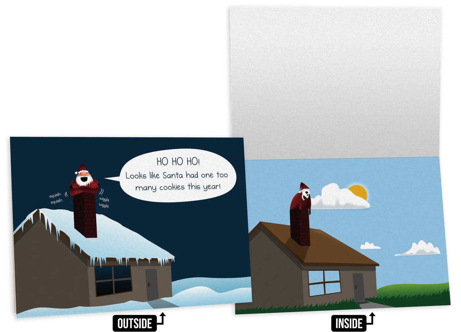 Exploding Kittens Christmas Greeting Card biglietti natale 4 pack adulti