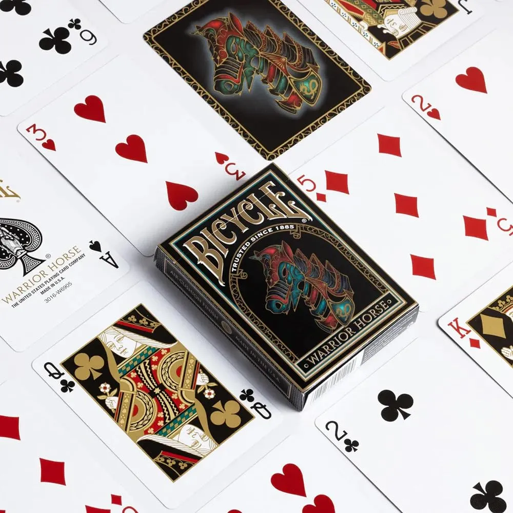 Bicycle Warrior Horse mazzo carte da poker nero