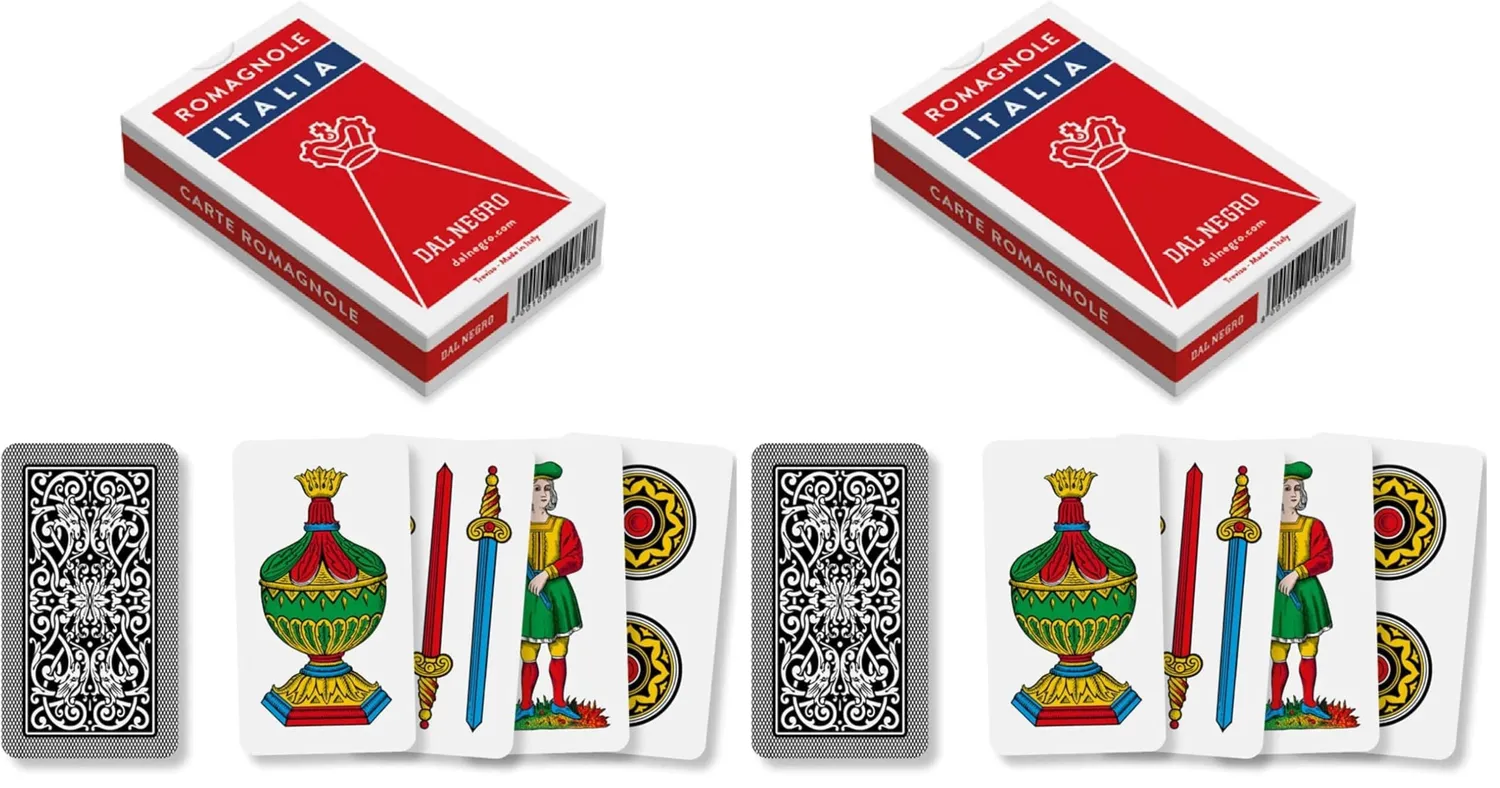 Dal Negro Romagnole Italia mazzo 40 carte 51x91 mm per scopa