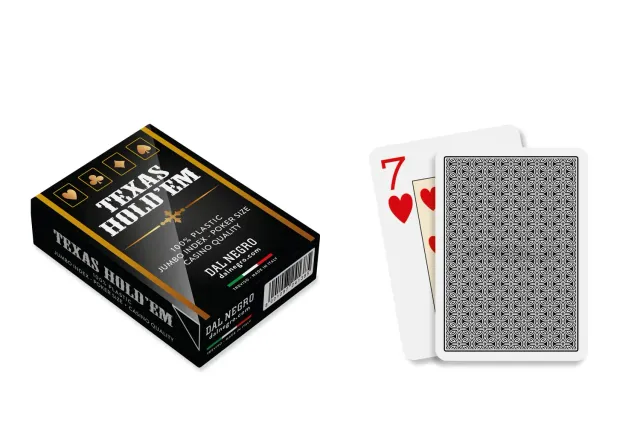 Dal Negro Texas Hold'em Casino Quality carte poker PVC nero
