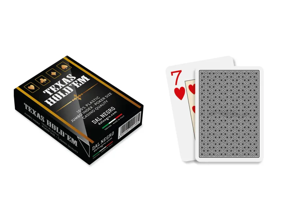 Dal Negro Texas Hold'em Casino Quality carte poker PVC nero