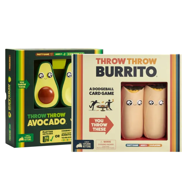 Exploding Kittens Throw Throw Bundle gioco Burrito+Avocado