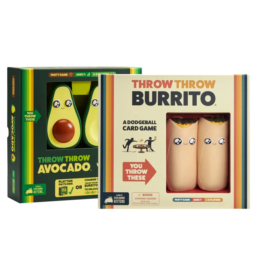 Exploding Kittens Throw Throw Bundle gioco Burrito+Avocado