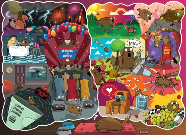 Exploding Kittens Dog Dreams puzzle 500 pezzi The Oatmeal