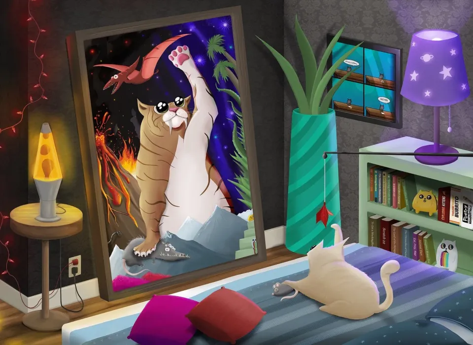 Exploding Kittens Cat in the Mirror puzzle 1000 pezzi