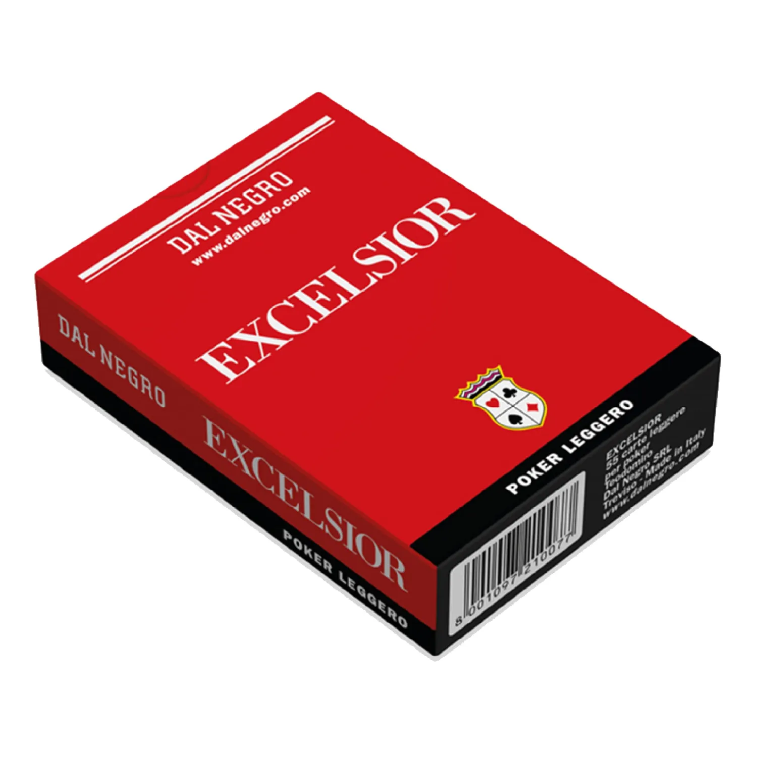 Dal Negro Poker Excelsior mazzo carte poker singolo astuccio rosso