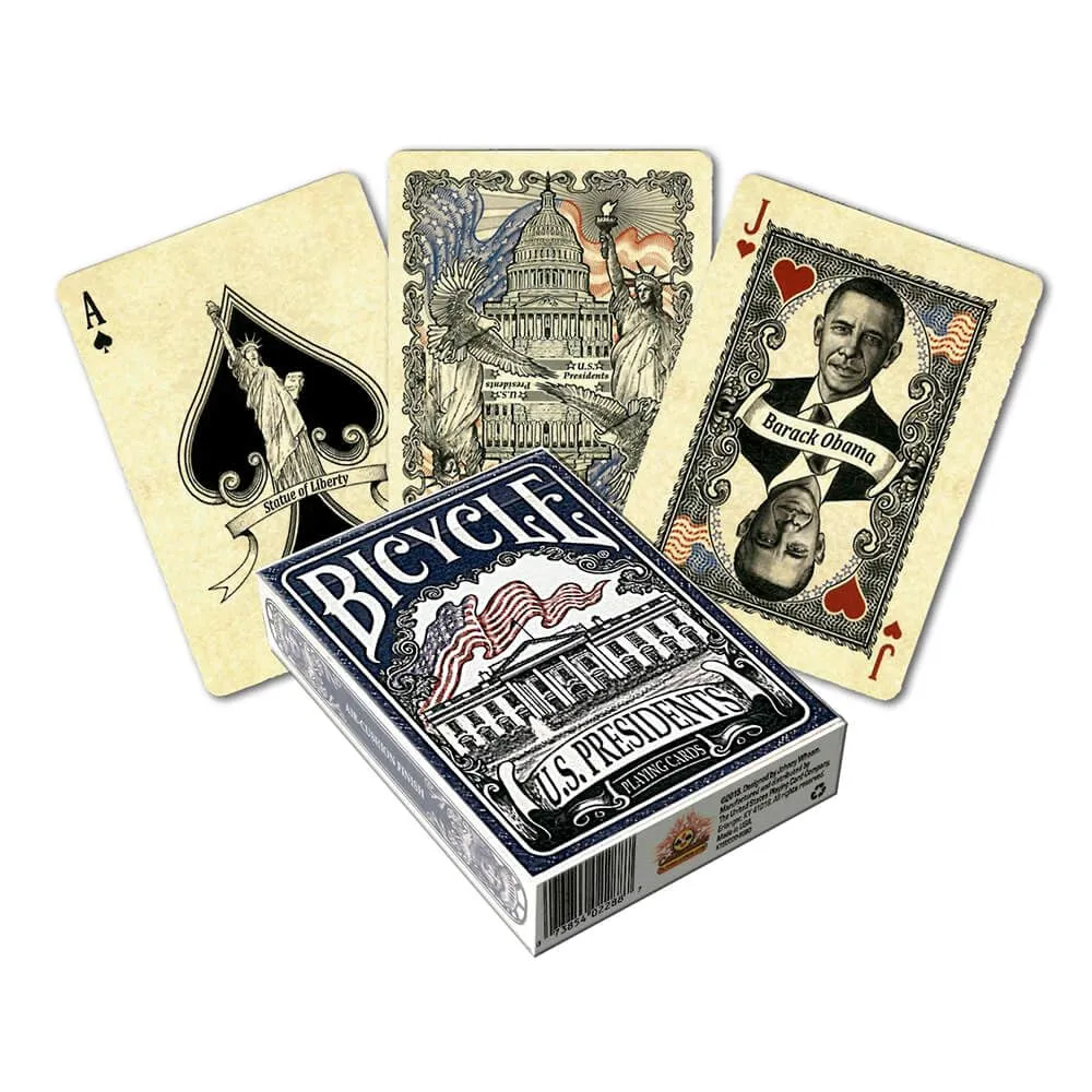 Bicycle Presidents Carte da Poker Bianco-Nero Presidenti USA