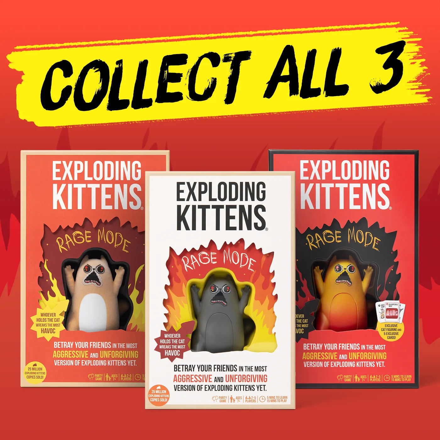 Exploding Kittens Rage Mode gioco carte tradimenti 2-5