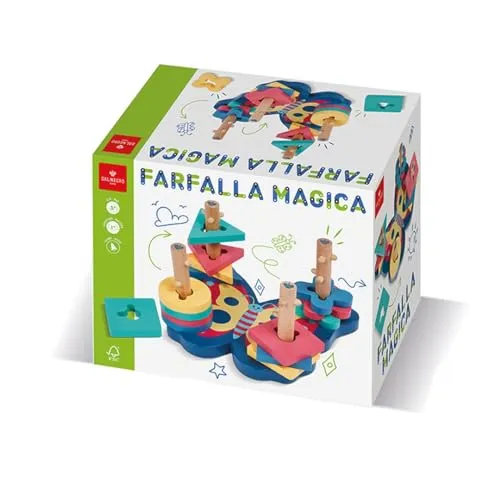 Dal Negro Farfalla Magica gioco incastro legno 16 forme