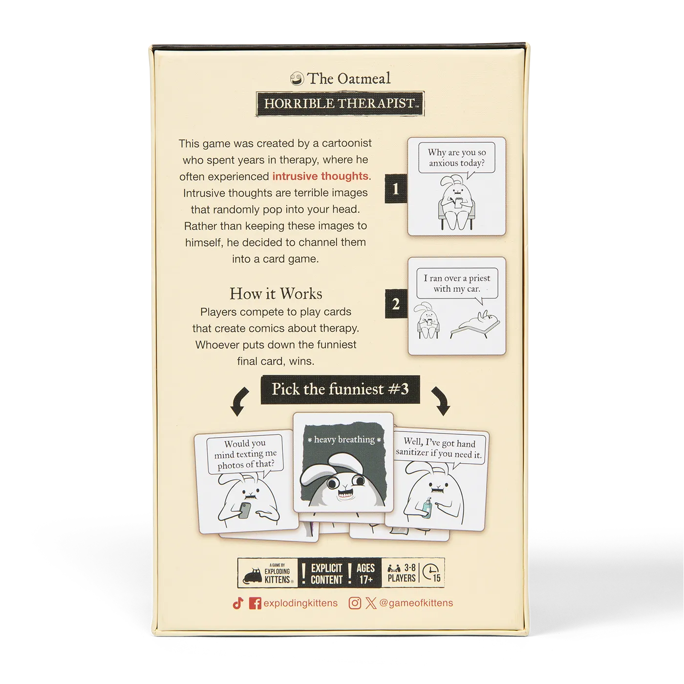 Exploding Kittens Horrible Therapist Base gioco carte adulti