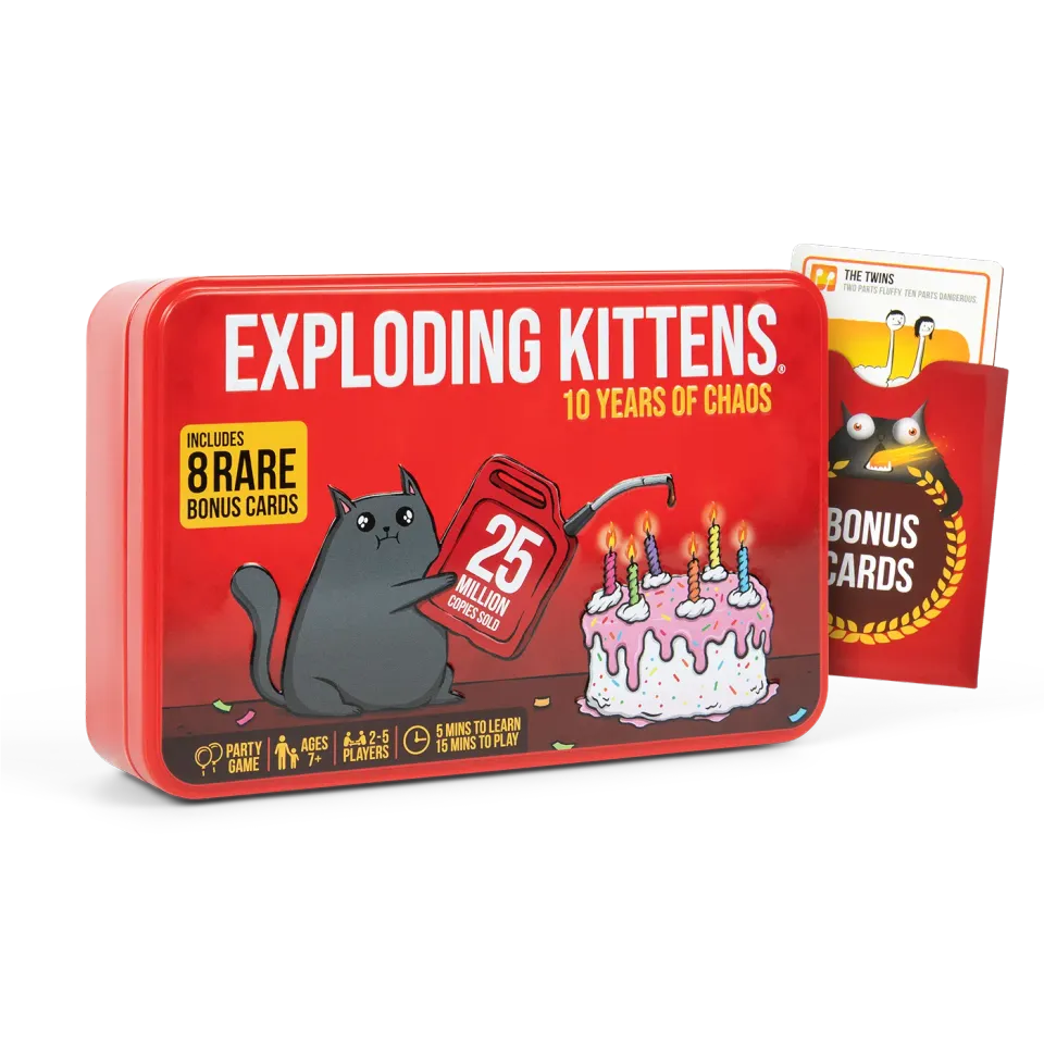 Exploding Kittens Original 10th Anniversary Tin gioco carte