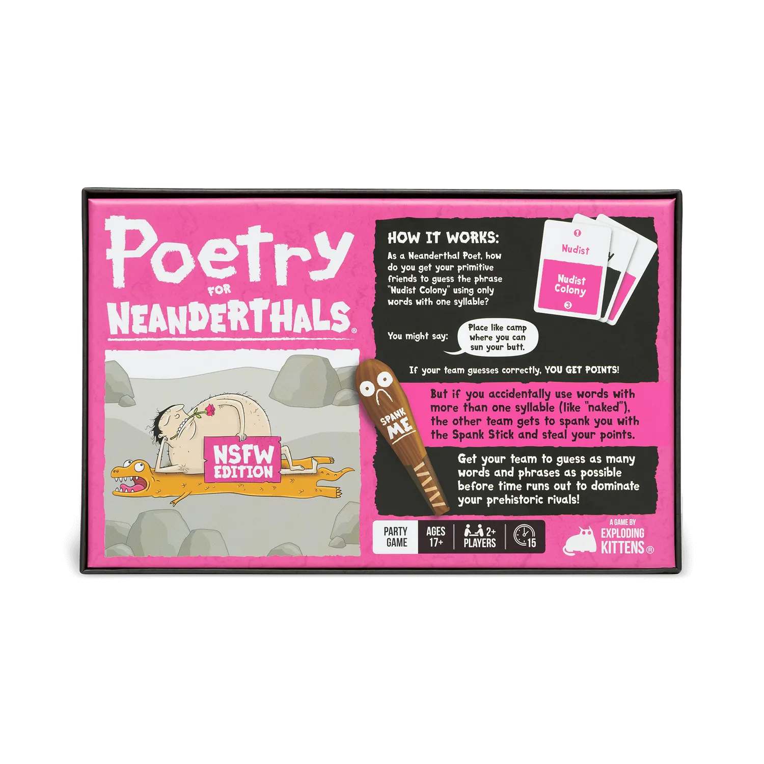 Exploding Kittens Poetry for Neanderthals NSFW gioco carte adulti