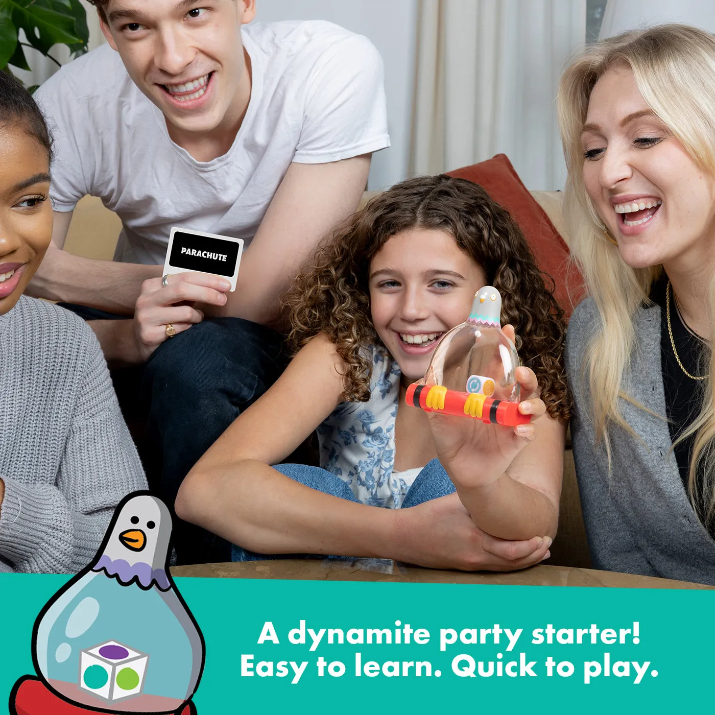Exploding Kittens Exploding Pigeon gioco party con piccione
