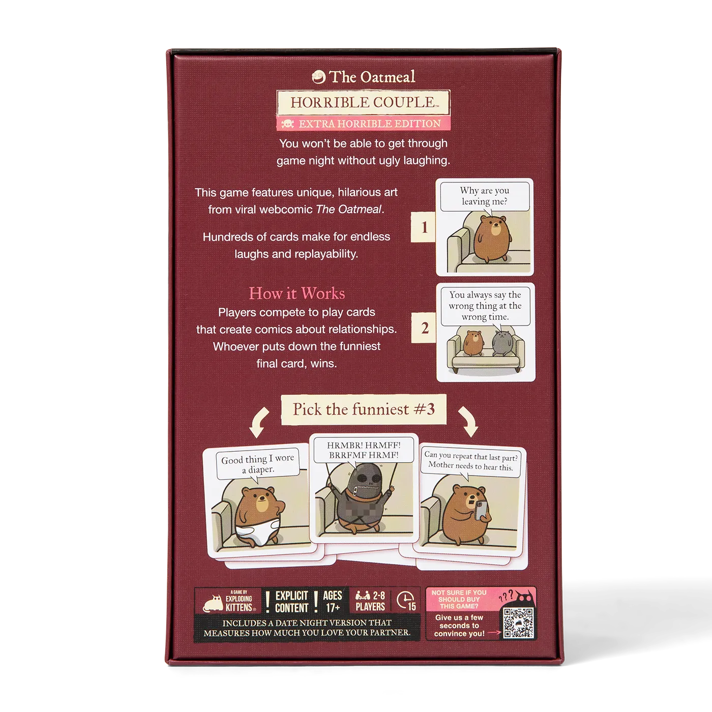 Exploding Kittens Horrible Couple Extra Horrible gioco coppie