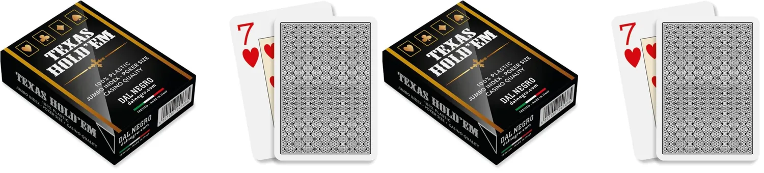Dal Negro Texas Hold'em Casino Quality carte poker PVC nero
