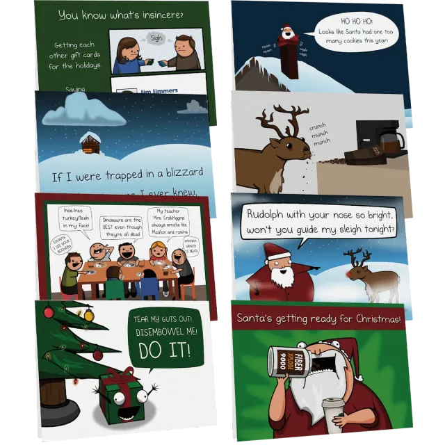 Exploding Kittens All Holiday biglietti auguri 8 pezzi NSFW