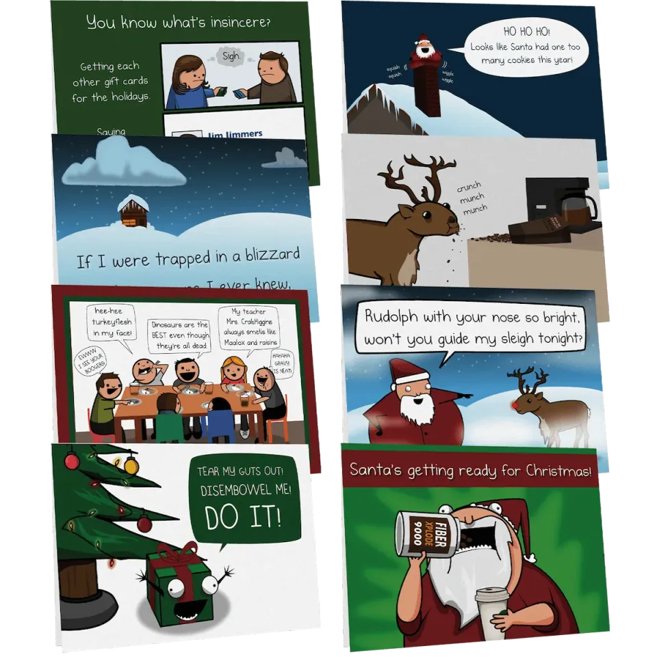 Exploding Kittens All Holiday biglietti auguri 8 pezzi NSFW