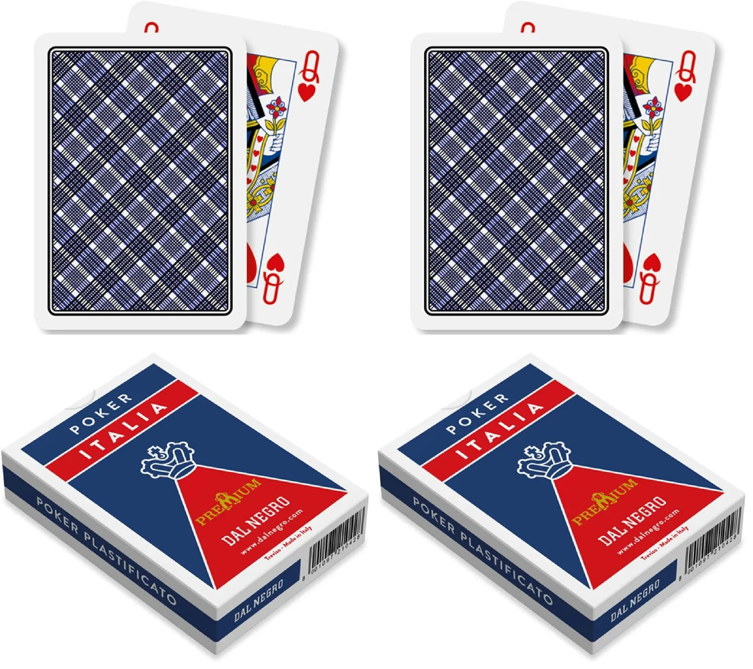Dal Negro Poker Italia carte poker retro blu 55 carte