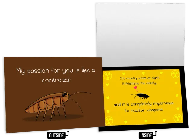 Exploding Kittens Cockroach biglietto auguri NSFW